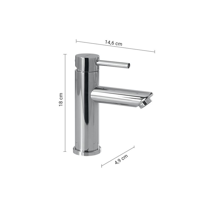 Gedy - Miscelatore per lavabo GARDA 18 cm cromo lucido