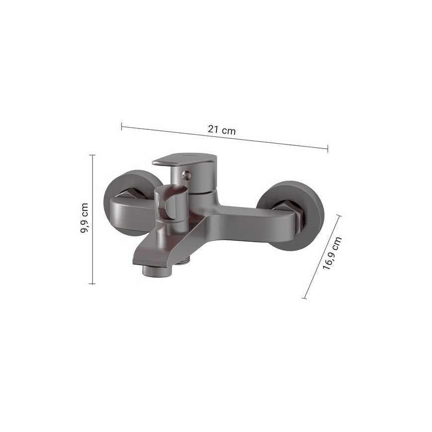 Gedy - Miscelatore per vasca COMO, finitura grigio metallizzato