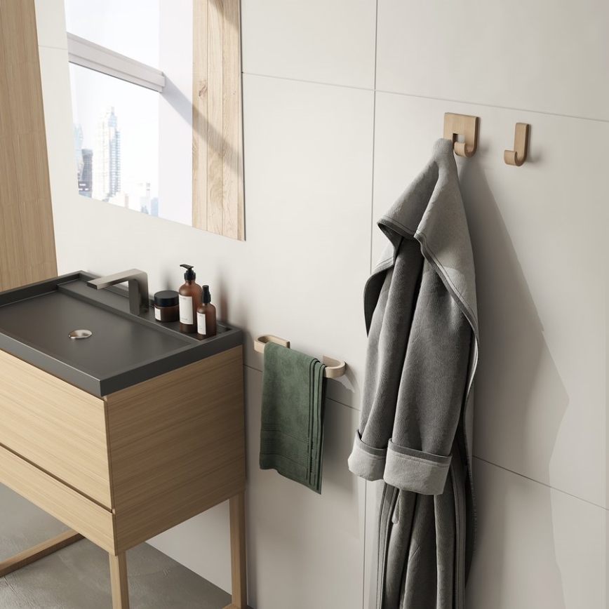 Gedy - Muro asciugamano appendino HIMALAYA 7x40 cm bambù/marrone