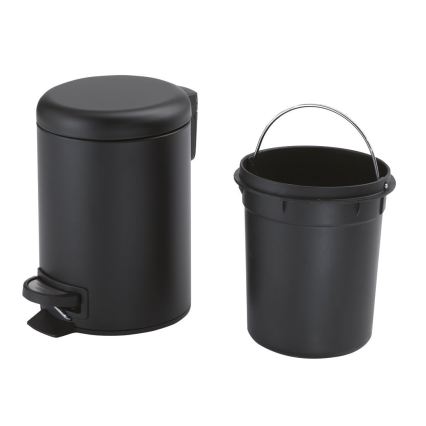 Gedy - Pattumiera POTTY 3 l, chiusura ammortizzata, nero opaco