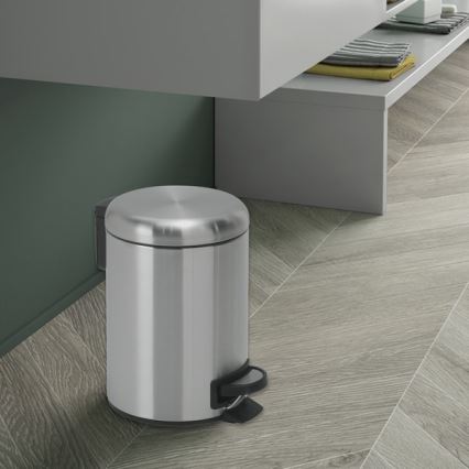 Gedy - Pattumiera POTTY 3 L con chiusura rallentata in acciaio inox