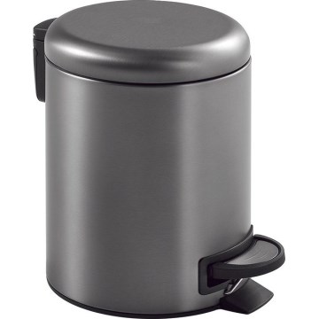 Gedy - Pattumiera POTTY 5 l con chiusura ammortizzata, grigio metallico