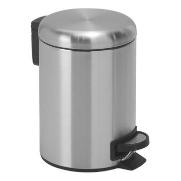 Gedy - Pattumiera POTTY 5 L con chiusura ammortizzata, in acciaio inox spazzolato