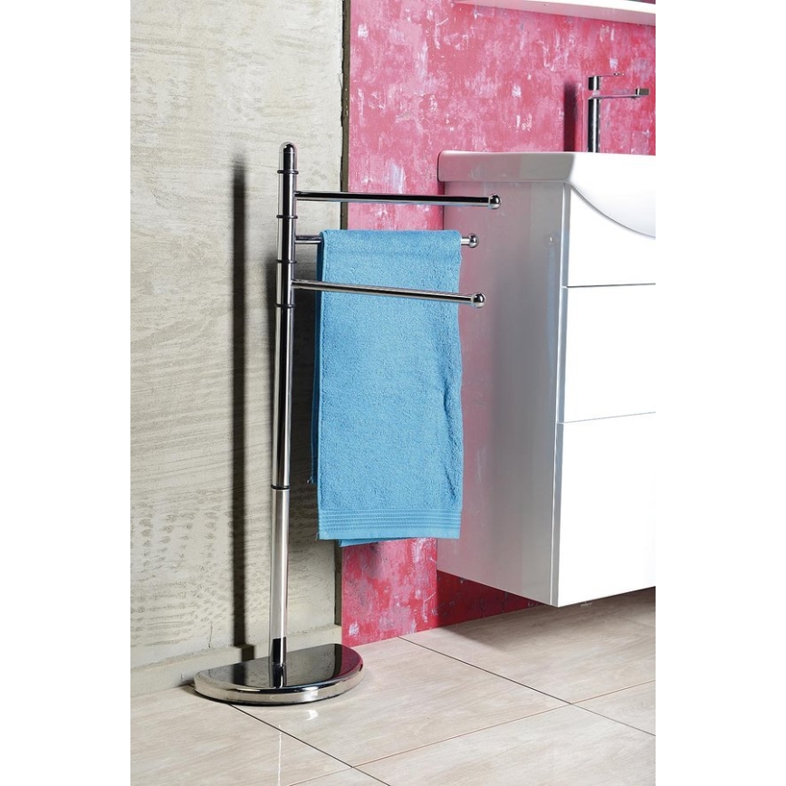 Gedy - Piedistallo con gancio per asciugamani HIBISCUS 90,5 cm cromo lucido