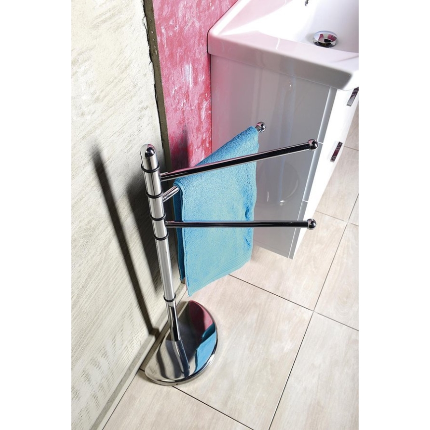 Gedy - Piedistallo con gancio per asciugamani HIBISCUS 90,5 cm cromo lucido