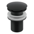 Gedy - Piletta CLICK-CLACK per lavabo Ø 6,6 cm, nero opaco