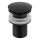 Gedy - Piletta CLICK-CLACK per lavabo Ø 6,6 cm, nero opaco