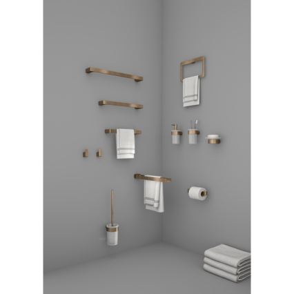 Gedy - Porta asciugamani da parete PIRENEI 15x23 cm bronzo