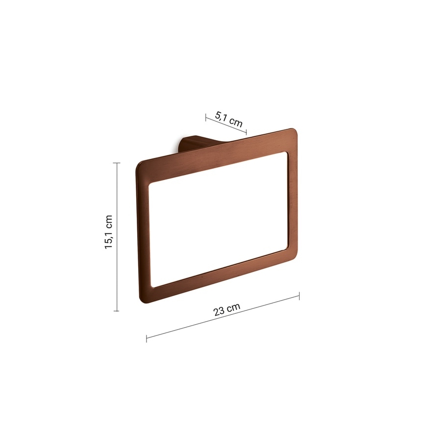 Gedy - Porta asciugamani da parete PIRENEI 15x23 cm bronzo