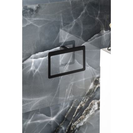 Gedy - Porta asciugamani da parete PIRENEI 15x23 cm nero opaco