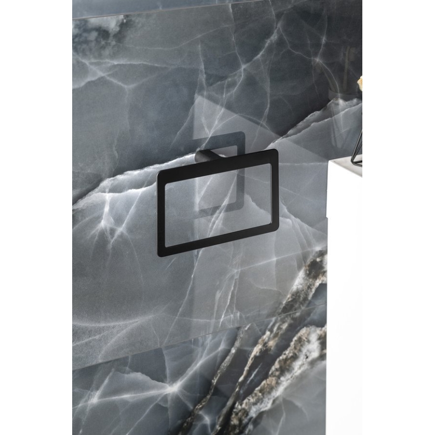 Gedy - Porta asciugamani da parete PIRENEI 15x23 cm nero opaco