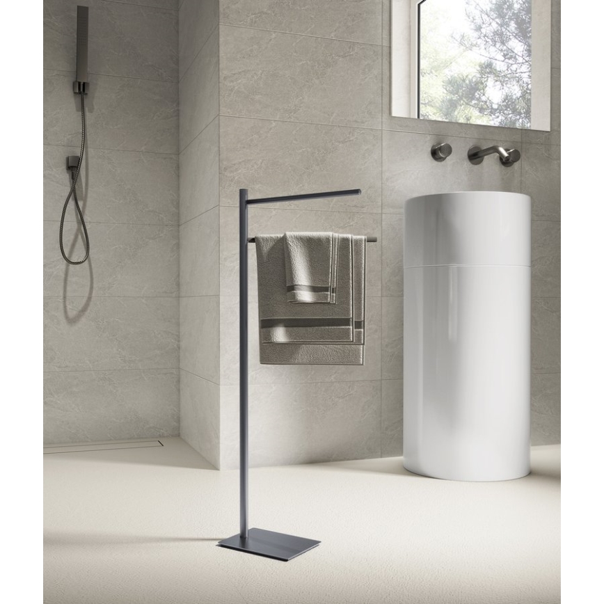 Gedy - Porta asciugamani TRILLY 83,5 cm grigio metallizzato