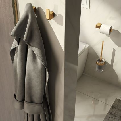 Gedy - Porta rotolo per carta igienica PIRENEI oro