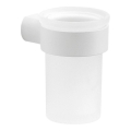Gedy - Porta spazzolini da parete PIRENEI in vetro opalino/bianco