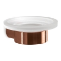 Gedy - Portasapone da parete PIRENEI vetro opalino/bronzo