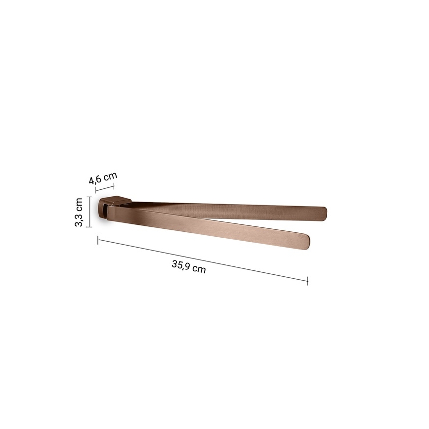 Gedy - Portasciugamani a parete girevole PIRENEI 36 cm bronzo