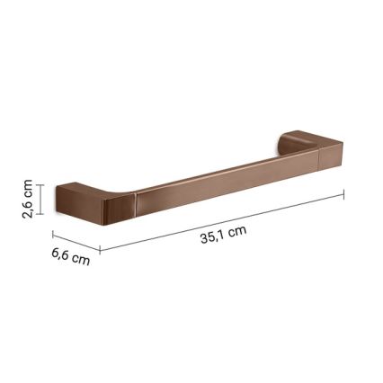 Gedy - Portasciugamani da parete PIRENEI 35 cm bronzo
