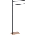 Gedy - Portasciugamani TRILLY 83,5 cm nero opaco/bambù