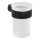 Gedy - Portaspazzolino a parete PIRENEI bianco latte vetro/nero