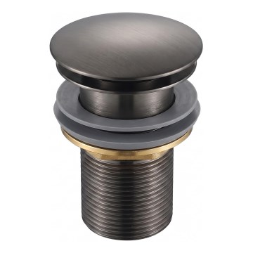 Gedy - Scarico per lavabo CLICK-CLACK Ø 6,6 cm grigio metallico