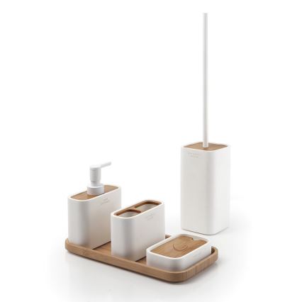 Gedy - Scopino da terra NINFEA bianco/bambù