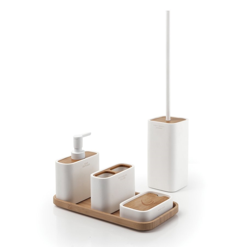 Gedy - Scopino da terra NINFEA bianco/bambù