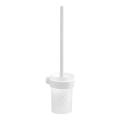 Gedy - Scopino WC da parete PIRENEI vetro lattimo/bianco opaco