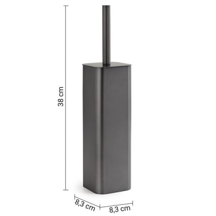 Gedy - Scopino WC da pavimento SCOPINO, grigio metallico