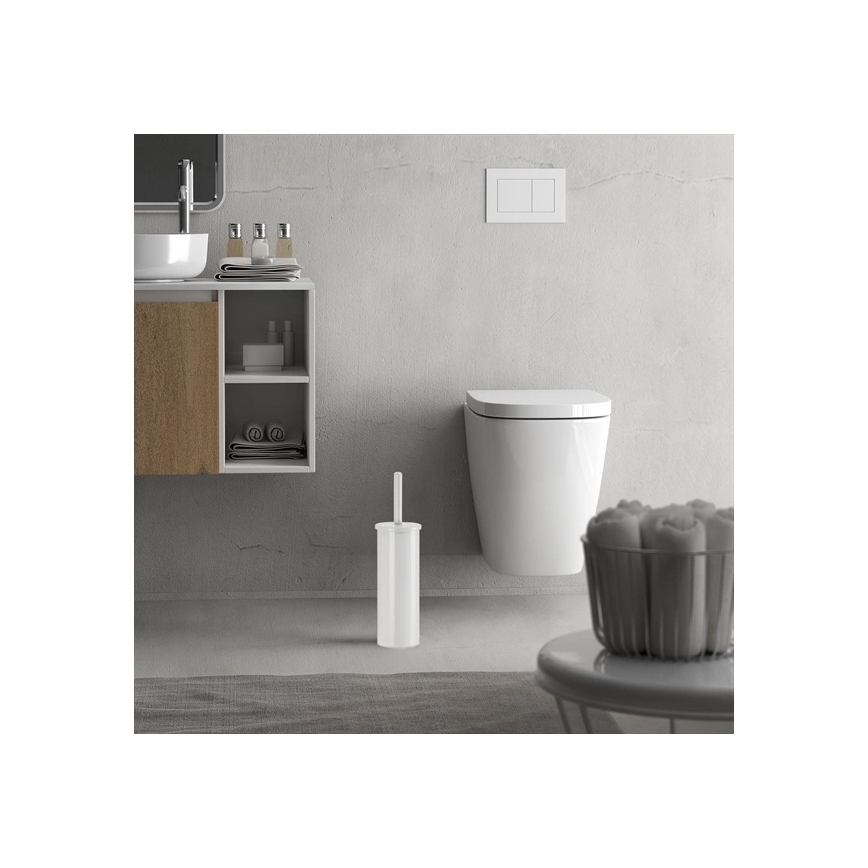 Gedy - Scopino WC da terra JACK bianco