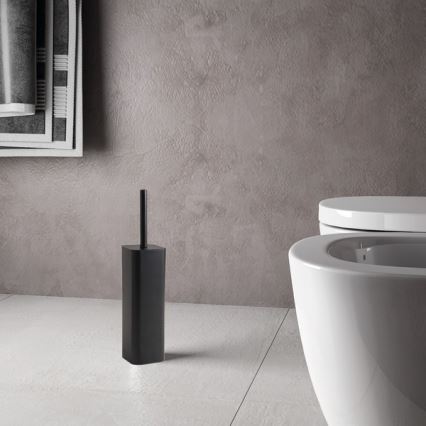 Gedy - Scopino WC da terra JACK nero