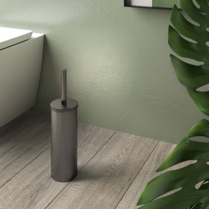 Gedy - Scopino WC da terra SCOPINO grigio metallico