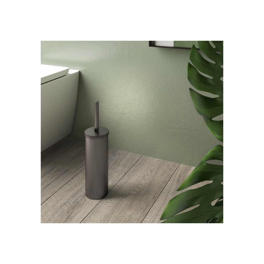 Gedy - Scopino WC da terra SCOPINO grigio metallico