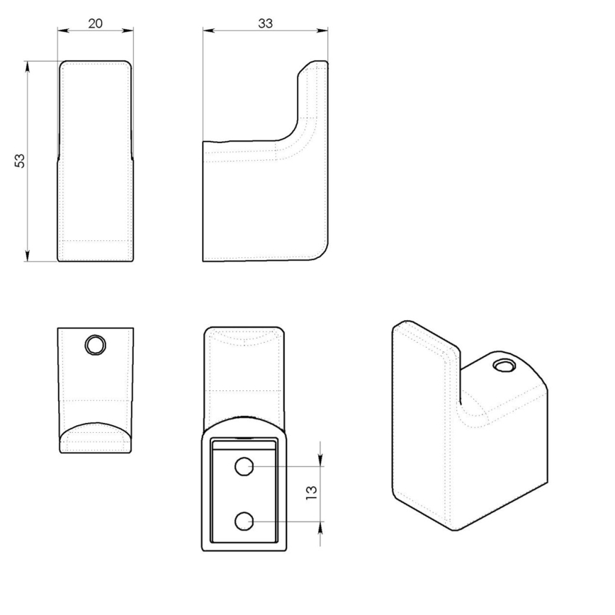 Gedy - SET 2x Gancio a muro PIRENEI cromo lucido