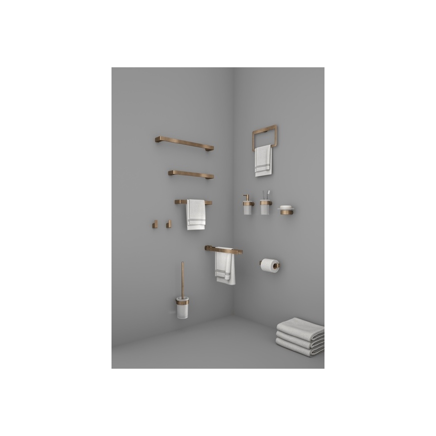 Gedy - Set da 2 ganci da parete PIRENEI, finitura bronzo