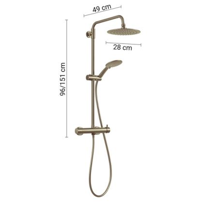 Gedy - Set doccia con miscelatore STAR PLUS in ottone