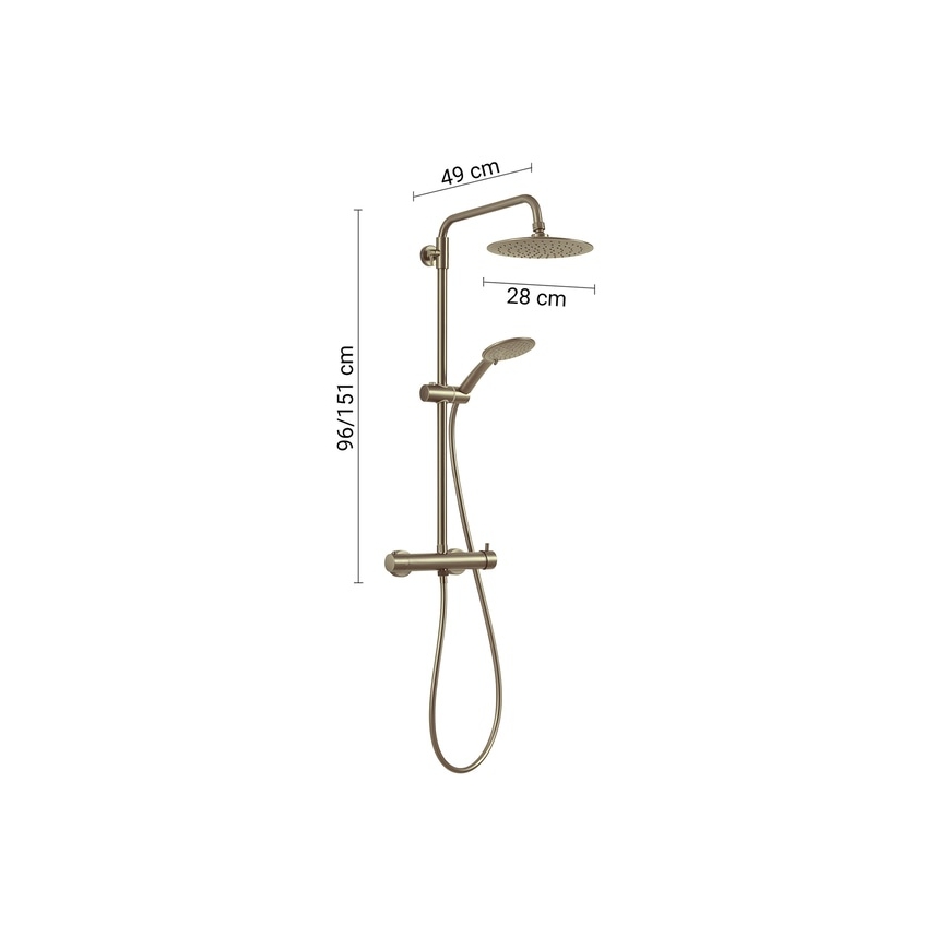 Gedy - Set doccia con miscelatore STAR PLUS in ottone
