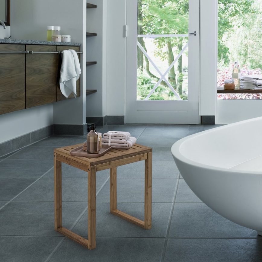 Gedy - Sgabello da bagno HIMALAYA 39,5x44,3 cm bambù