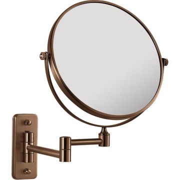 Gedy - Specchio cosmetico da parete GAIA, finitura bronzata