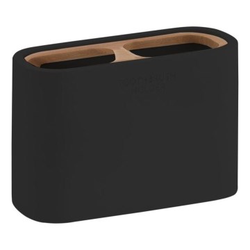 Gedy - Toothbrush supporto NINFEA nero/bambù