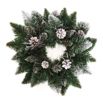 Ghirlanda di Natale CRYSTAL ø 45 cm bianco