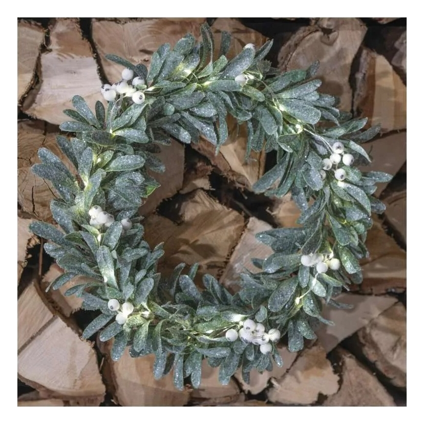 Ghirlanda natalizia con 25 LED, 3xAA, Ø 35 cm