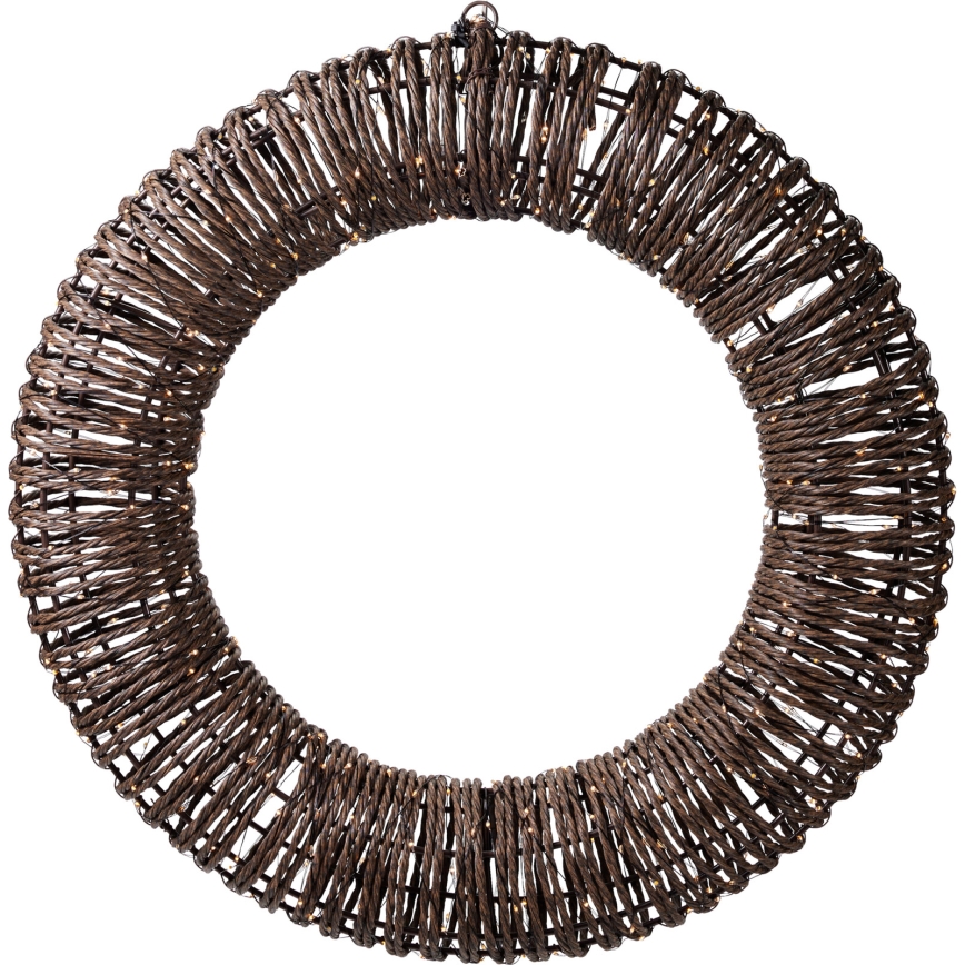 Decorazione natalizia LED da esterno 500 LED/6W/230V Ø 50 cm IP44 bianco caldo ghirlanda/marrone