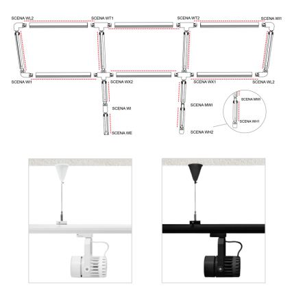 Giunto SCENA WT1 sinistro bianco