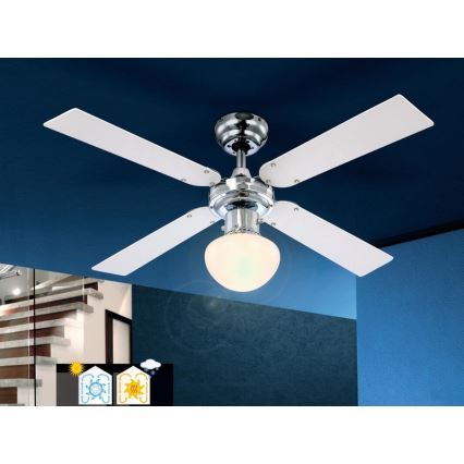 Globo - Ventilatore da soffitto 1xE27/60W/230V