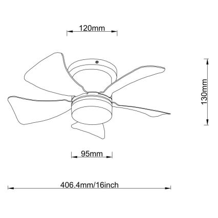 Globo - Ventilatore da soffitto dimmerabile a LED LED/10W/230V 3000-6500K grigio + telecomando