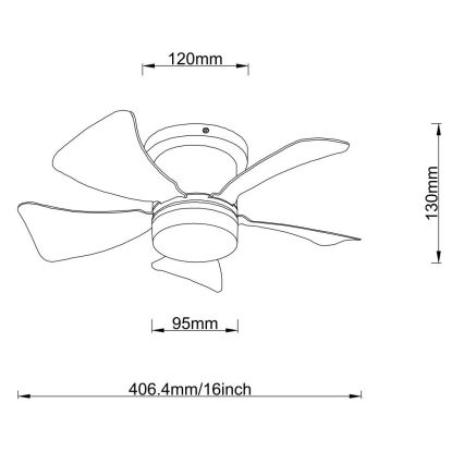 Globo - Ventilatore a soffitto dimmerabile LED/10W/230V 3000-6500K marrone + telecomando