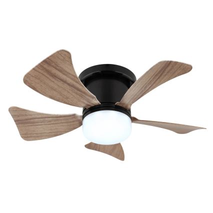 Globo - Ventilatore da soffitto dimmerabile con LED/10W/230V 3000-6500K marrone + telecomando