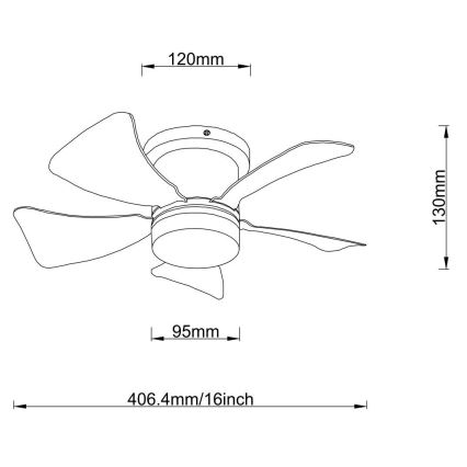 Globo - Ventilatore a soffitto dimmerabile LED/10W/230V 3000-6500K bianco + telecomando