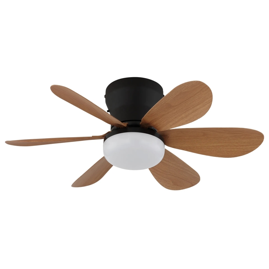Globo - Ventilatore da soffitto dimmerabile LED/5W/230V 2700-6500K marrone + telecomando