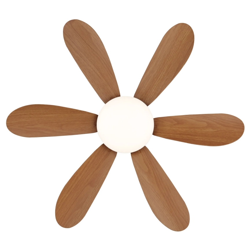 Globo - Ventilatore da soffitto dimmerabile LED/5W/230V 2700-6500K marrone + telecomando